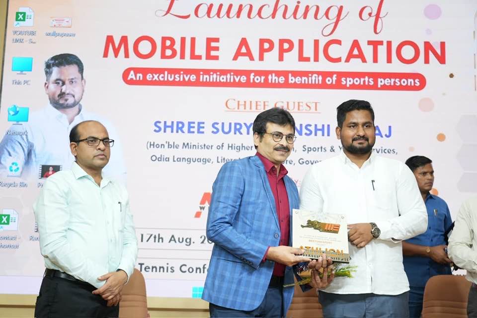 Delighted to be felicitated as Arthroscopy and Sports surgeon by Mr Suryabansi Suraj ;Minister of Education , Sports and youth service , Govt of Odisha
